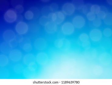 Dark BLUE vector bokeh and colorful pattern. A vague abstract illustration with gradient. The template for backgrounds of cell phones.