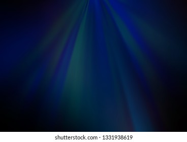 Dark BLUE vector bokeh and colorful pattern. Creative illustration in halftone style with gradient. The background for your creative designs.