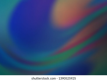 Dark BLUE vector bokeh and colorful pattern. A vague abstract illustration with gradient. A completely new design for your business.