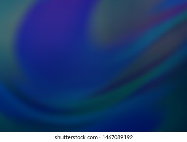 Dark BLUE vector bokeh and colorful pattern. A vague abstract illustration with gradient. A completely new template for your design.