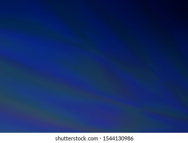 Dark BLUE vector bokeh and colorful pattern. Colorful illustration in abstract style with gradient. Brand new style for your business design.