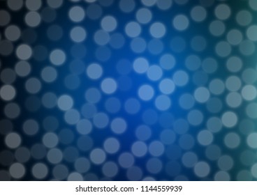 Dark BLUE vector bokeh pattern. Colorful illustration in blurry style with gradient. A completely new design for your business.