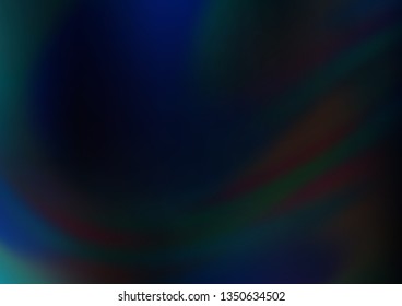 Dark BLUE vector bokeh template. Creative illustration in halftone style with gradient. The blurred design can be used for your web site.