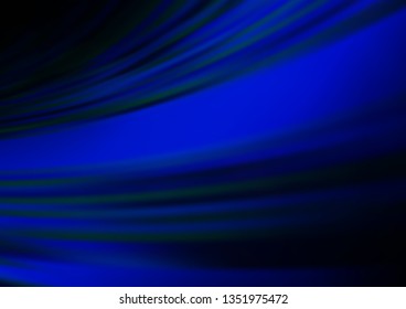 Dark BLUE vector bokeh template. Creative illustration in halftone style with gradient. The elegant pattern for brand book.