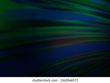 Dark BLUE vector bokeh template. Creative illustration in halftone style with gradient. The background for your creative designs.