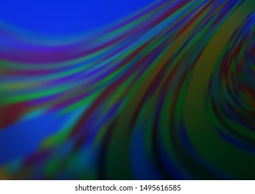 Dark BLUE vector bokeh template. Creative illustration in halftone style with gradient. A completely new design for your business.