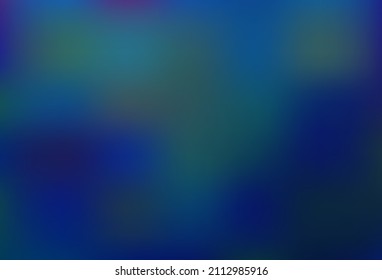 Plantilla de bokeh del vector azul oscuro. Una elegante ilustración brillante con gradiente. Diseño de su sitio web.