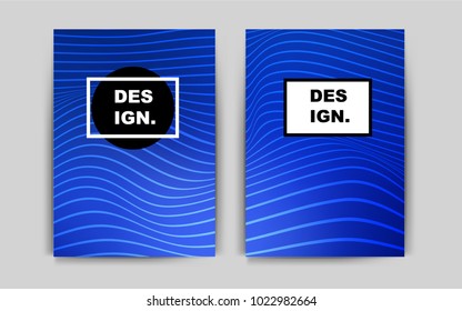 Dark BLUE vector brochure for ui, ux design. Abstract booklet on colored background with gradient. Completely new template for your brand book.