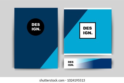 Dark BLUE vector brochure for ui, ux design. Glitter abstract design concept with text box. New design for a poster, banner of your website.