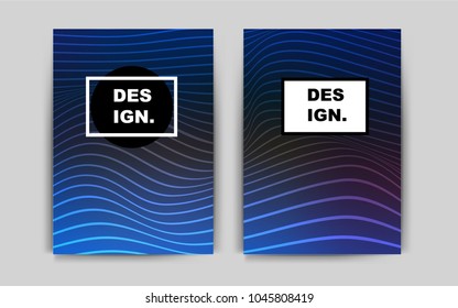 Dark BLUE vector brochure for ui, ux design. Glitter abstract design concept with text box. Pattern for beautiful business cards, folders.