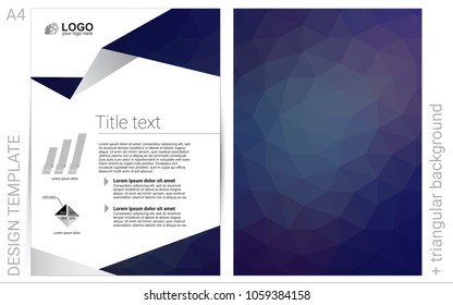 DARK BLUE vector  brochure for ui, ux design. Modern abstract design concept with colorful gradient. Pattern for ads, leaflets, labels of your business.