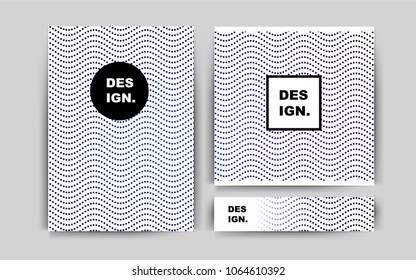 Dark BLUE vector brochure for ui, ux design. Web interface on abstract background with colorful gradient. The pattern can be used for any ad, booklets.