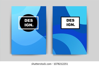 Dark BLUE vector brochure for ui, ux design. Blurred decorative design in abstract style with textbox. Pattern for ads, leaflets, labels of your business.