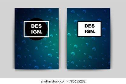 Dark BLUE vector brochure for ui, ux design. Glitter abstract design concept with text box. The pattern can be used for any ad, booklets.