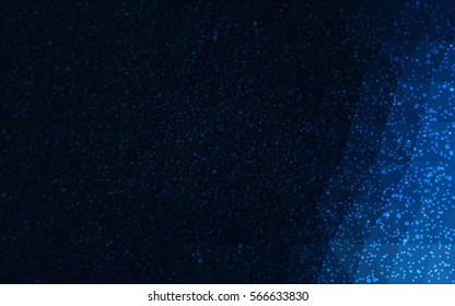 DARK BLUE vector christmas polygon background. Low poly Illustration consisting of triangles with snowflakes. Texture, seamless background of New Year celebration.