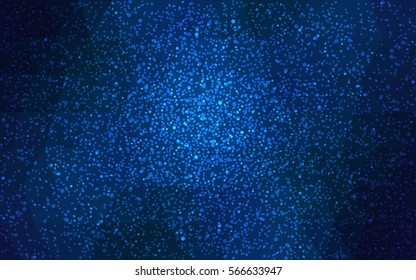 DARK BLUE vector christmas polygon background. Low poly Illustration consisting of triangles with snowflakes. Texture, seamless background of New Year celebration.