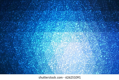 DARK BLUE vector christmas polygon background. Low poly Illustration consisting of triangles with snowflakes. Texture background of New Year celebration.