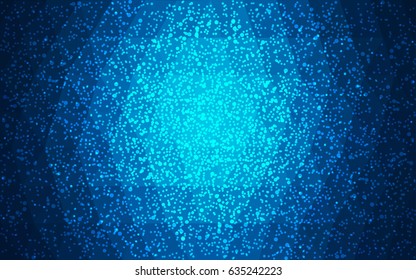 DARK BLUE vector christmas polygon background. Low poly Illustration consisting of triangles with snowflakes. Texture background of New Year celebration.