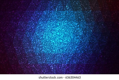 DARK BLUE vector christmas polygon background. Low poly Illustration consisting of triangles with snowflakes. Texture background of New Year celebration.
