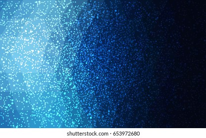 DARK BLUE vector christmas polygon background. Low poly Illustration consisting of triangles with snowflakes. Texture background of New Year celebration.