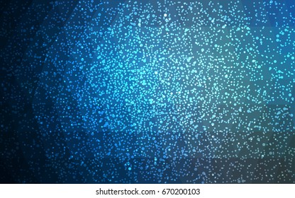 DARK BLUE vector christmas polygon background. Low poly Illustration consisting of triangles with snowflakes. Texture background of New Year celebration.