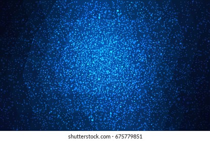 DARK BLUE vector christmas polygon background. Low poly Illustration consisting of triangles with snowflakes. Texture background of New Year celebration.