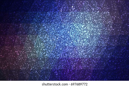 DARK BLUE vector christmas polygon background. Low poly Illustration consisting of triangles with snowflakes. Texture background of New Year celebration.