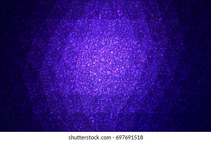 DARK BLUE vector christmas polygon background. Low poly Illustration consisting of triangles with snowflakes. Texture background of New Year celebration.