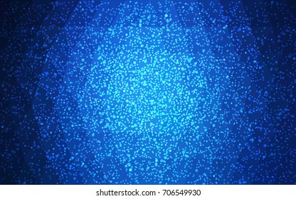 DARK BLUE vector christmas polygon background. Low poly Illustration consisting of triangles with snowflakes. Texture background of New Year celebration.
