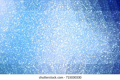 DARK BLUE vector christmas polygon background. Low poly Illustration consisting of triangles with snowflakes. Texture background of New Year celebration.