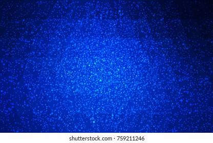 DARK BLUE vector christmas polygon background. Low poly Illustration consisting of triangles with snowflakes. Texture background of New Year celebration.