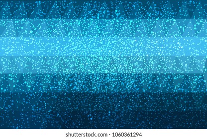 DARK BLUE vector christmas postcard low polygon background. Illustration consisting of triangles. Abstract triangular polygonal origami or crystal design of New Year celebration.