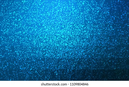 DARK BLUE vector christmas postcard low polygon background. Illustration consisting of triangles. Abstract triangular polygonal origami or crystal design of New Year celebration.
