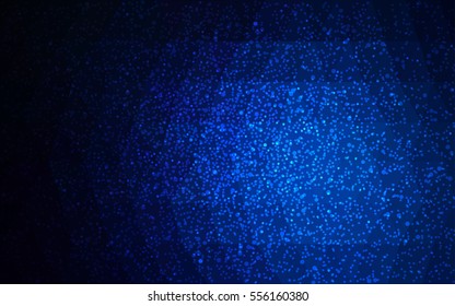 DARK BLUE vector christmas postcard low polygon background. Illustration consisting of triangles. Abstract triangular polygonal origami or crystal design of New Year celebration.