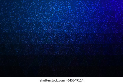 DARK BLUE vector christmas postcard low polygon background. Illustration consisting of triangles. Abstract triangular polygonal origami or crystal design of New Year celebration.