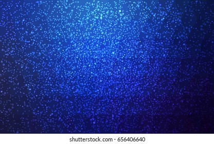 DARK BLUE vector christmas postcard low polygon background. Illustration consisting of triangles. Abstract triangular polygonal origami or crystal design of New Year celebration.