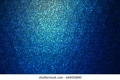 DARK BLUE vector christmas postcard low polygon background. Illustration consisting of triangles. Abstract triangular polygonal origami or crystal design of New Year celebration.
