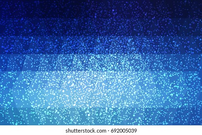 DARK BLUE vector christmas postcard low polygon background. Illustration consisting of triangles. Abstract triangular polygonal origami or crystal design of New Year celebration.