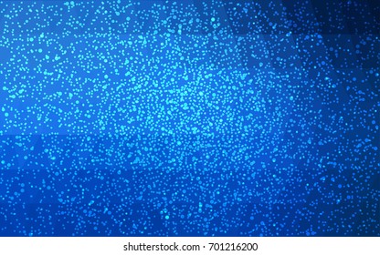 DARK BLUE vector christmas postcard low polygon background. Illustration consisting of triangles. Abstract triangular polygonal origami or crystal design of New Year celebration.