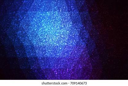 DARK BLUE vector christmas postcard low polygon background. Illustration consisting of triangles. Abstract triangular polygonal origami or crystal design of New Year celebration.