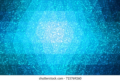 DARK BLUE vector christmas postcard low polygon background. Illustration consisting of triangles. Abstract triangular polygonal origami or crystal design of New Year celebration.
