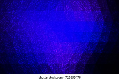 DARK BLUE vector christmas postcard low polygon background. Illustration consisting of triangles. Abstract triangular polygonal origami or crystal design of New Year celebration.