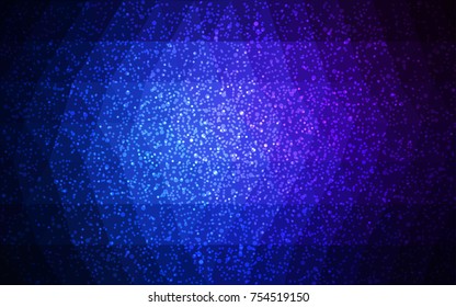 DARK BLUE vector christmas postcard low polygon background. Illustration consisting of triangles. Abstract triangular polygonal origami or crystal design of New Year celebration.