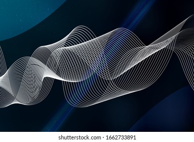 Fondo abstracto de color oscuro vectorial AZUL. Una elegante ilustración brillante con gradiente. Nuevo diseño para su negocio.