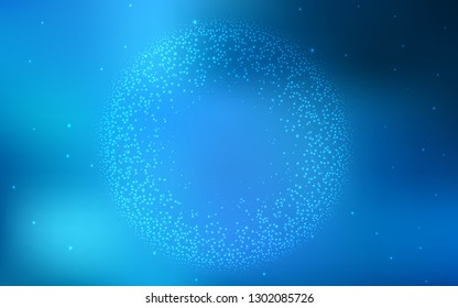 Dark BLUE vector colorful blur backdrop. Glitter abstract illustration with gradient design. Blurred design for your web site.