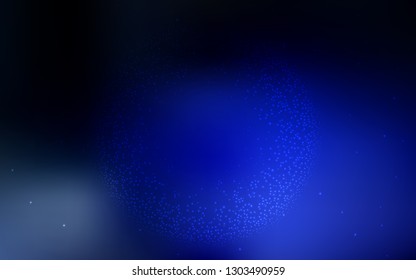 Dark BLUE vector colorful blur background. Glitter abstract illustration with gradient design. Smart design for your work.