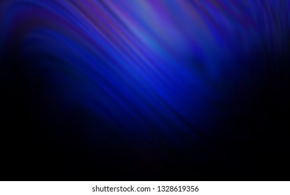 Dark BLUE vector colorful blur backdrop. Colorful illustration in abstract style with gradient. Blurred design for your web site.