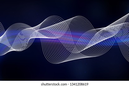 Dark BLUE vector colorful blur background. A completely new colored illustration in blur style. Background for designs.
