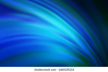 Dark BLUE vector colorful blur backdrop. Glitter abstract illustration with gradient design. New style for your business design.