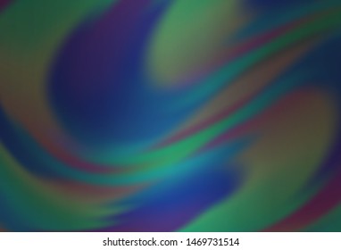 Dark BLUE vector colorful blur backdrop. Glitter abstract illustration with gradient design. Smart design for your work.